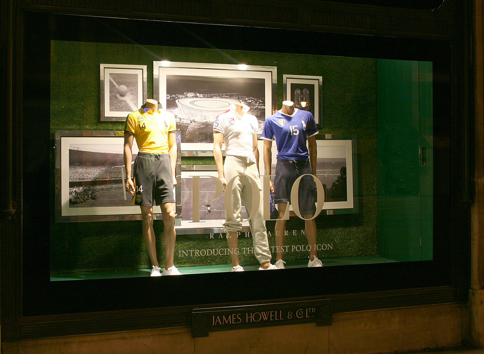 UK Retail photographers - Polo Ralph Lauren USA Football World Cup Window Display